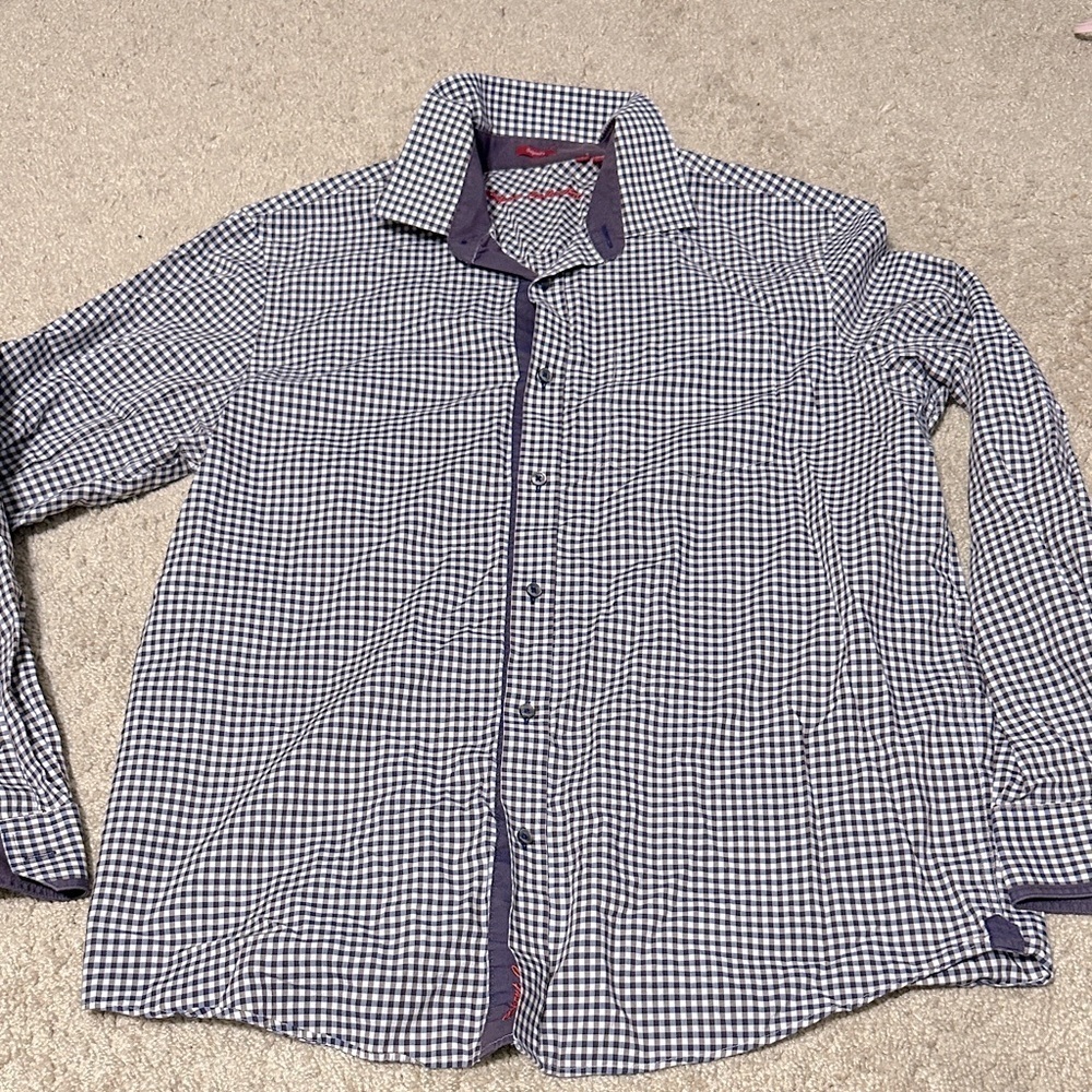 Report Collection Originals Gingham Button Up Shirt Large